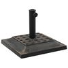 vidaXL Base de guarda-sol quadrada poliresina 12 kg bronze