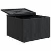 vidaXL Banco de jardim com almofadão 55x55x37 cm vime PE preto