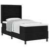 vidaXL Cama Box com almofada com cabeceira Preto 190 x 90 cm tecido