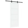 vidaXL Porta Deslizante Branco e Preto 93 x 232 cm