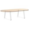 vidaXL P&eacute;s para mesa de centro em V, 2 pe&ccedil;as, branco, 60x (42-43,3) cm, a&ccedil;o