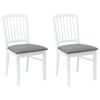 vidaXL Cadeiras de Jantar 2 pcs Branco 50 x 52,5 x 91 cm