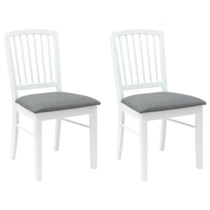 vidaXL Cadeiras de Jantar 2 pcs Branco 50 x 52,5 x 91 cm