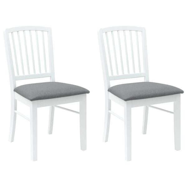 vidaXL Cadeiras de Jantar 2 pcs Branco 50 x 52,5 x 91 cm