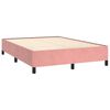 vidaXL Cama com molas/colch&atilde;o 140x200 cm veludo rosa
