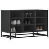 vidaXL Banco para calçado 80x40x53,5 cm madeira e metal preto