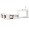 vidaXL Mesa cabeceira c/ secret&aacute;ria 232x112x75 cm pinho maci&ccedil;o branco