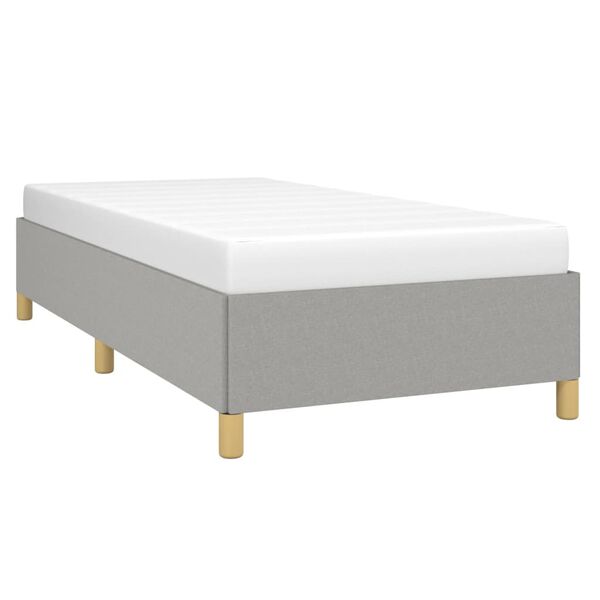 vidaXL Estrutura de cama sem colch&atilde;o 80x200 cm tecido cinzento-claro