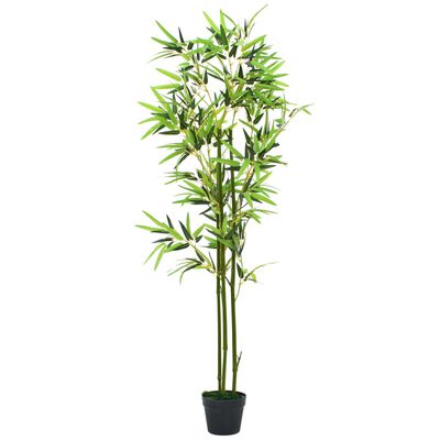 vidaXL Planta de bambu artificial com vaso 150 cm verde
