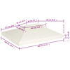 vidaXL Cobertura de substitui&ccedil;&atilde;o p/ gazebo 310 g/m&sup2; branco nata 3x4 m