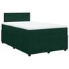 vidaXL Cama boxspring com colch&atilde;o 120x190 cm veludo verde-escuro