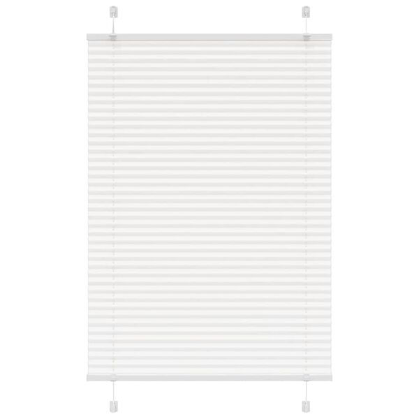 vidaXL Branco Plissada Cega 95x100 cm Largura Tecido 94,4 cm Poli&eacute;ster