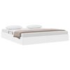 vidaXL Cama com Armazenamento Branco Puro 183 x 213 cm Couro sint&eacute;tico