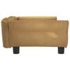 vidaXL Cama para cães 95x55x30 cm veludo castanho