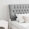 vidaXL Cabeceira estofada Cinzento-claro 200 cm