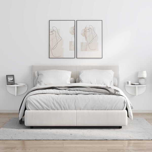 vidaXL Prateleira de Parede Branco Brilhante 38 x 19 x 19 cm