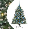 vidaXL &Aacute;rvore de Natal Artificial Verde 120 cm PVC, Pl&aacute;stico e A&ccedil;o
