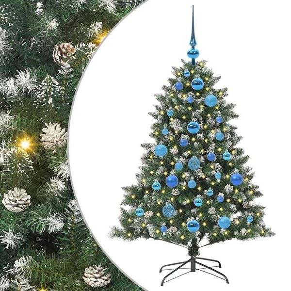 vidaXL &Aacute;rvore de Natal Artificial Verde 120 cm PVC, Pl&aacute;stico e A&ccedil;o