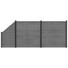 vidaXL Conjunto de Cercas 446 x 186 cm WPC e Alum&iacute;nio Cinzento