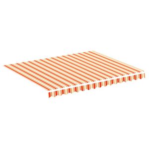 vidaXL Tecido de substitui&ccedil;&atilde;o para toldo amarelo e laranja 300x250 cm poli&eacute;ster