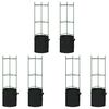 vidaXL Suportes para tomateiros com sacos 6 pcs 116 cm a&ccedil;o e PP