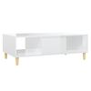 vidaXL Mesa de centro derivados de madeira branco brilhante