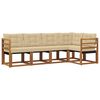vidaXL Conjunto de Sof&aacute;s para Exterior 5 unid. Natural e Bege
