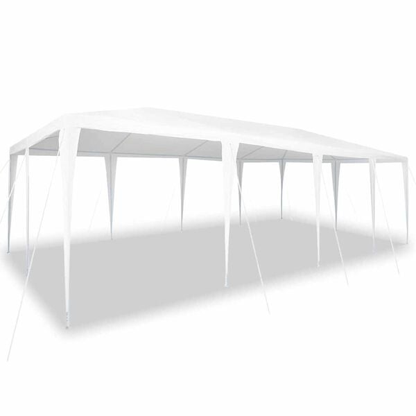 vidaXL Tenda de Festa Branco 800 x 400 x 266 cm Poliéster e Aço