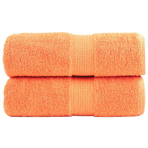 vidaXL Toalhas de rosto premium SOLUND 2 unidades laranja 30x30 cm 600 g/m&sup2;