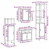 vidaXL Conjunto de M&oacute;veis para Banheiro 4 pcs Carvalho Sonoma