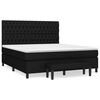vidaXL Cama com molas/colch&atilde;o 180x200 cm tecido preto