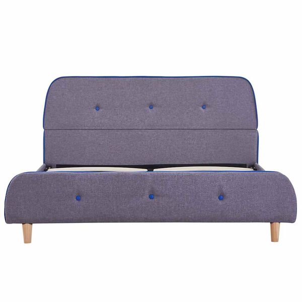 vidaXL Estrutura de cama sem colch&atilde;o 135x190 cm tecido cinzento-claro