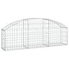 vidaXL Cesto gabi&atilde;o arqueado 150x30x40/60 cm ferro galvanizado