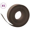 vidaXL Bordas de jardim 5 pcs 10 m 15 cm polietileno castanho