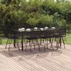 vidaXL 9 pcs conjunto de jantar para jardim vime PE preto