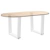 vidaXL P&eacute;s para mesa de centro em V, 2 pe&ccedil;as, branco, 60x (42-43,3) cm, a&ccedil;o