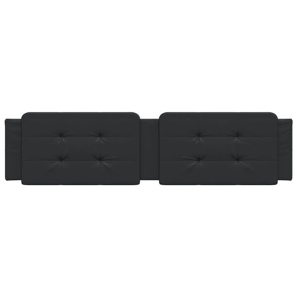 vidaXL Almofad&atilde;o de cabeceira Zadar 193 cm couro artificial preto
