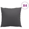 vidaXL Almofadas de sof&aacute; 4 pcs 60x60 cm tecido antracite