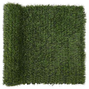 vidaXL Cerca Artificial Verde Claro 1 x 10 m PVC e A&ccedil;o