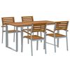 vidaXL Conjunto de Jantar para Jardim 5 unid. Cinzeto