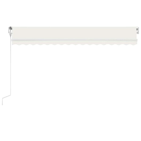 vidaXL Toldo autom&aacute;tico com LED e sensor de vento 400x350 cm cor creme