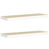 vidaXL Prateleiras parede 2pcs 90x23,5x3,8 cm MDF cor carvalho/branco