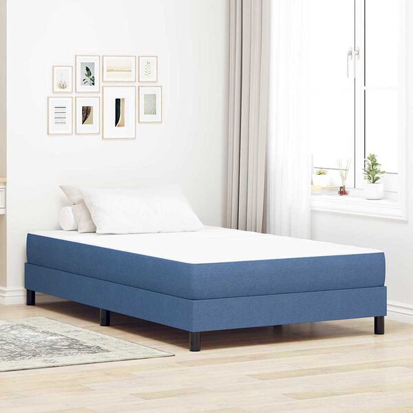 vidaXL Colch&atilde;o de Cama com colch&atilde;o Azul 120 x 190 cm tecido