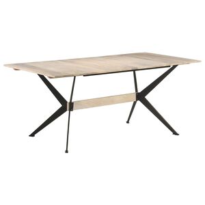 vidaXL Mesa de jantar 180x90x76 cm madeira de mangueira maci&ccedil;a