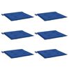 vidaXL Almofadões p/ cadeiras jardim 6 pcs 40x40x4 cm oxford azul real