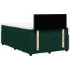 vidaXL Cama boxspring com colch&atilde;o 120x200 cm veludo verde-escuro