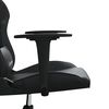 vidaXL Cadeira gaming de massagens couro artificial preto