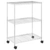 vidaXL Unidade de 3 prateleiras com rodas 60x35x81 cm 150 Kg cromado