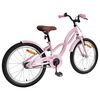 vidaXL Bicicleta Infantil 18 Polegadas para 5-7 anos Rosa Claro