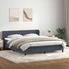 vidaXL Cama com molas/colch&otilde;es 180x220 cm veludo cinzento-escuro